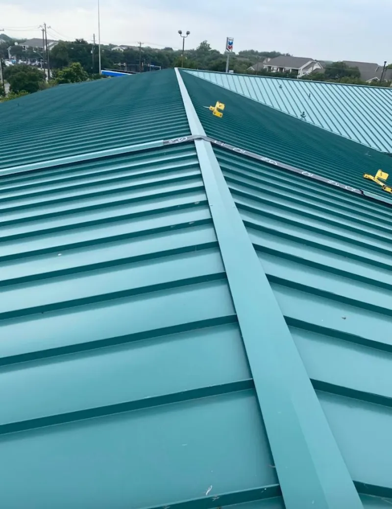 Green commercial metal roof ridge and valley for Metal Roof Repair in Rockmart